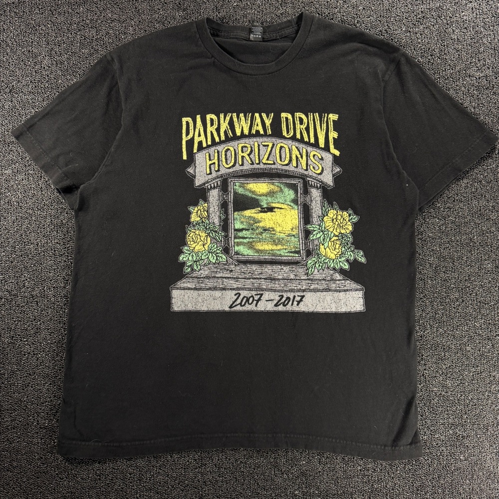 Parkway Drive Horizons 10th Anniversary Band Tee‎ Black Womens Large 2007-2017